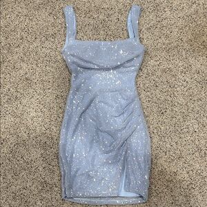 Windsor Sparkling Light Blue Mini Dress